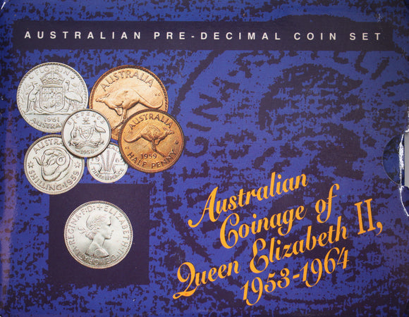 1953-1964 Australian Pre Decimal Coinage Set of Queen Elizabeth II