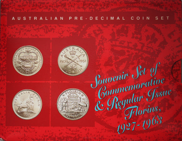Australia 1927-1963 Set of Commemorative & Regular Pre Decimal Florins