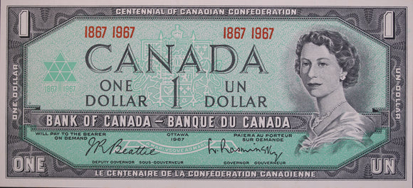 1967 Canada Commemorative $1 Note (1867-1967) UNC