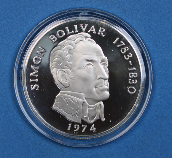 1974 Panama 20 Balboas Silver Proof Coin
