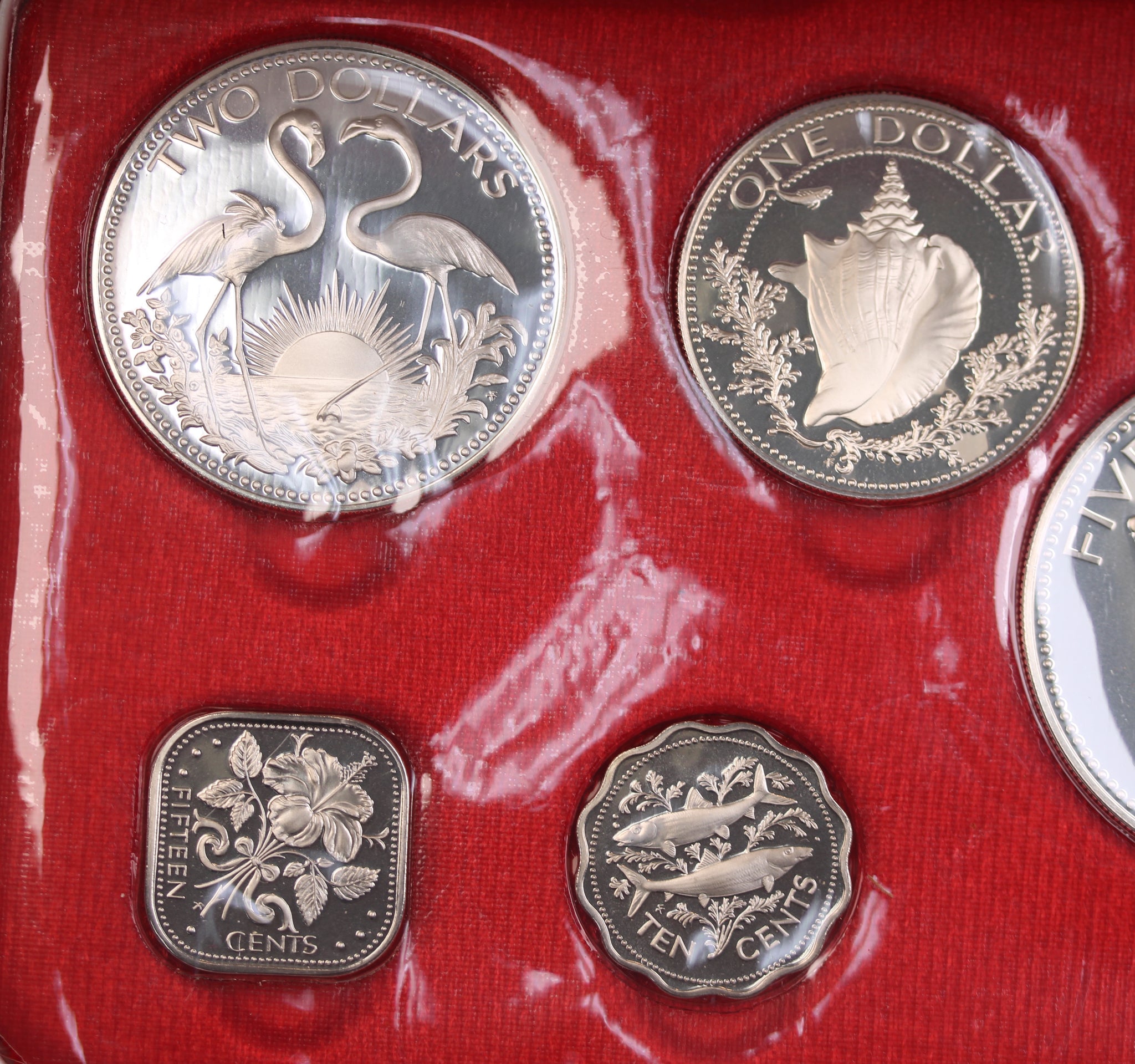 バハマ プルーフセット 1975年 綺麗に保管してました COLLECTORS 1975 PROOF BAHAMAS NINE COIN SET