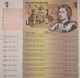 1976 $1 Knight/Wheeler Banknote aUNC Consecutive Run of 9