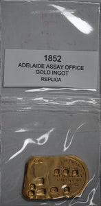 1852 Adelaide Assay Office Gold Ingot Replica