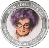 2006 50th Anniversary Dame Edna Everage 1oz Silver Proof Coin and Stamp Set