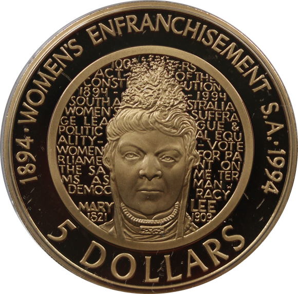 1994 $5 Coin - The Enfranchisement of Women Proof