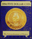 1994 $5 Coin - The Enfranchisement of Women Proof