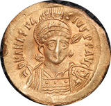 Byzantine Anastasius I Gold Solidus Coin aEF 491-518AD