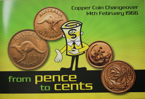 Copper Coin Changeover From Pence To Cents 14th February 1966