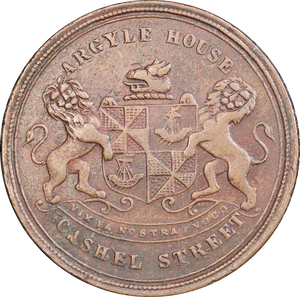 New Zealand c. 1870 G.L. Beath & Co, Drapers, Christchurch Penny Token VF