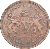 New Zealand c. 1870 G.L. Beath & Co, Drapers, Christchurch Penny Token VF