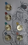 2021 Great Aussie Coin Hunt 2 - Full Set Of 26 UNC $1 Coins with Coloured Barrier Reef Coin