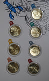 2021 Great Aussie Coin Hunt 2 - Full Set Of 26 UNC $1 Coins with Coloured Barrier Reef Coin