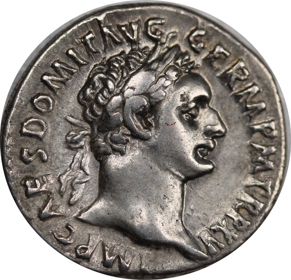 Rome Domitian Silver Denarius 95-96AD aEF