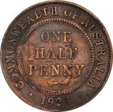 1923 Australia Halfpenny Fine (Cleaned) - Key Date