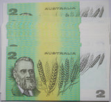 $2 1985 Johnston/Fraser Consecutive run of 25 UNC