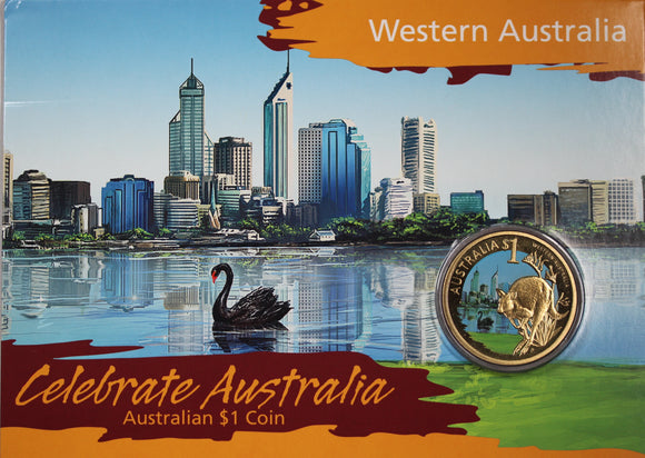 2009 Celebrate Australia Western Australia $1 Coin in Card