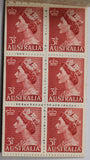 1956 Australia 3/6 QEII Stitched Booklet/12 Stamps W/ Wax Interleaving MUH
