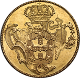 1757 Brazil Joseph I Gold Half Johanna 6400 Reis aUNC