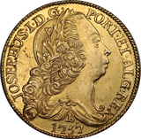1757 Brazil Joseph I Gold Half Johanna 6400 Reis aUNC