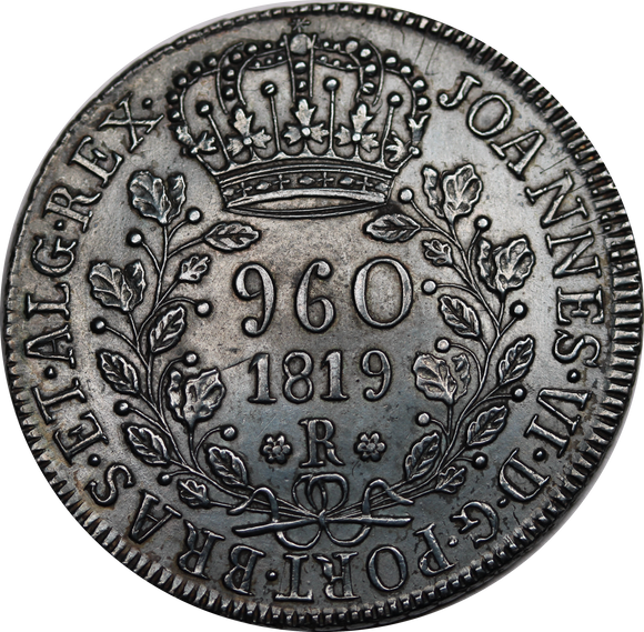 Brazil 1819-R Silver 960 Reis gEF