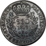 Brazil 1819-R Silver 960 Reis gEF