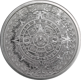 Aztec Calendar BU Silver Round 5 oz in Capsule