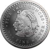 Aztec Calendar BU Silver Round 5 oz in Capsule