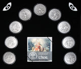 2016 The Norse Gods 9-Coin 2oz Antiqued Silver Set in Box