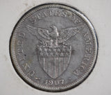 1907 USA Phillipines Silver Peso (Salvaged from Manila Bay)
