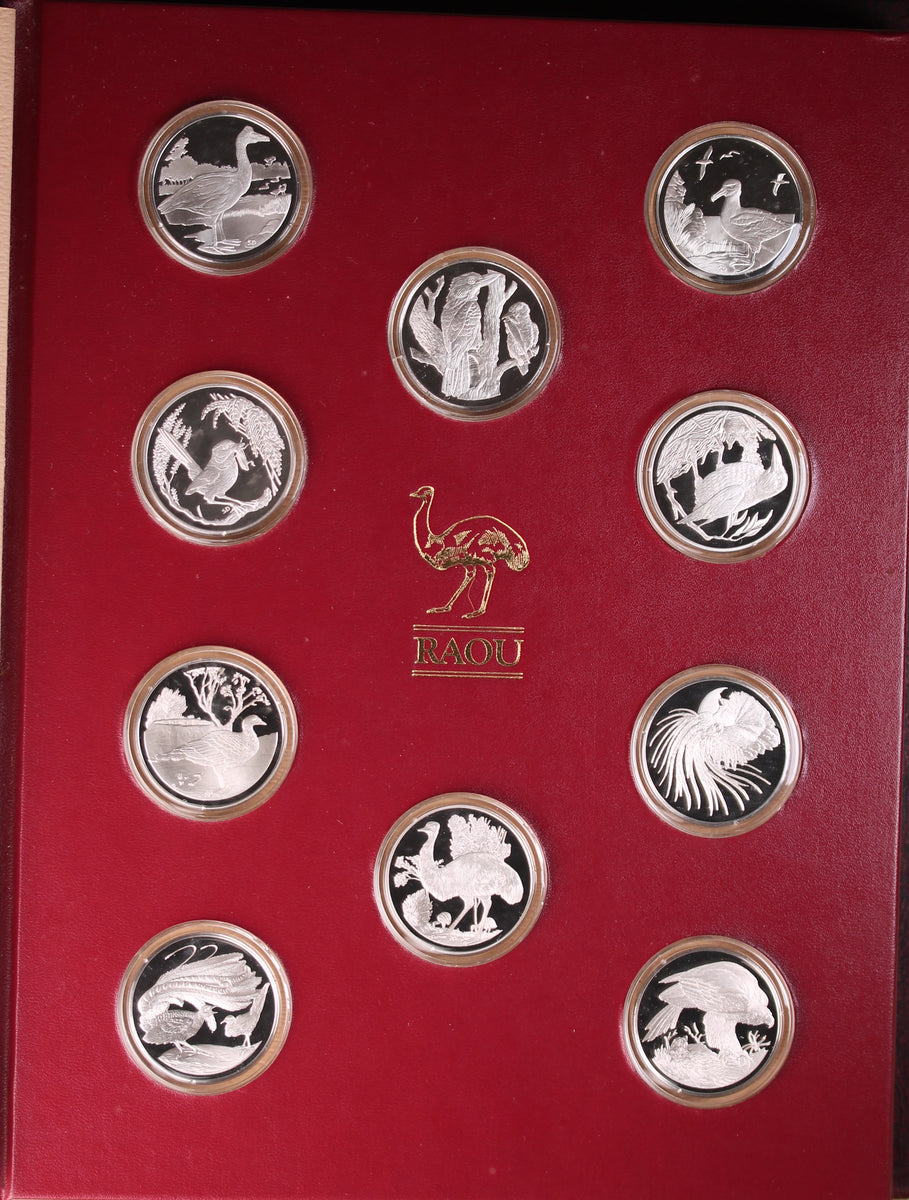 1978 Australian Birds Silver Medal Set by Stuart Devlin – Thompsons Coins