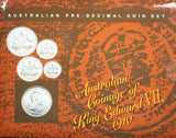 1910 Australian Coinage of King Edward VII 4 Coin Set