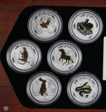 1999-2010 1oz Gilded Silver Lunar Series I - 12 Year Coin Collection in Box