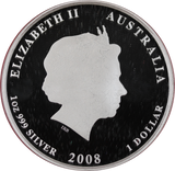 Australian Lunar Series II 2008 Year of the Mouse 1oz Silver Proof Coin