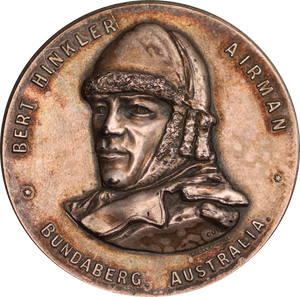 Bert Hinkler 1928 Silver Commemorative Medal