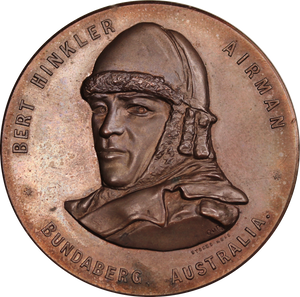Bert Hinkler 1928 Bronze Commemorates Medal