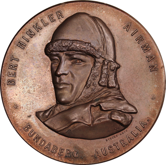 Bert Hinkler 1928 Bronze Commemorates Medal