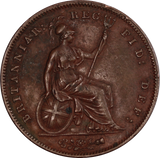 GB 1857 Queen Victoria Penny EF