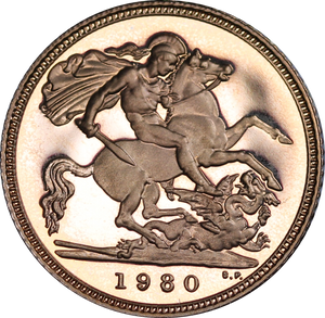 GB 1980 Gold Half Sovereign Proof Coin