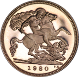 GB 1980 Gold Half Sovereign Proof Coin