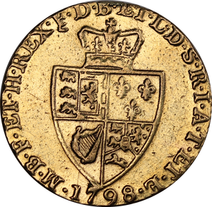 1798 GB Spade Guinea Gold Coin good Fine