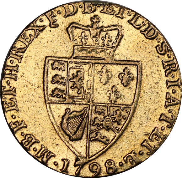 1798 GB Spade Guinea Gold Coin good Fine