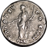 Rome Antoninus Pius Silver Denarius 151/2 AD good Very Fine