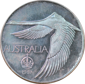 Australia 1967 Pattern Silver Swan Dollar Proof in Box