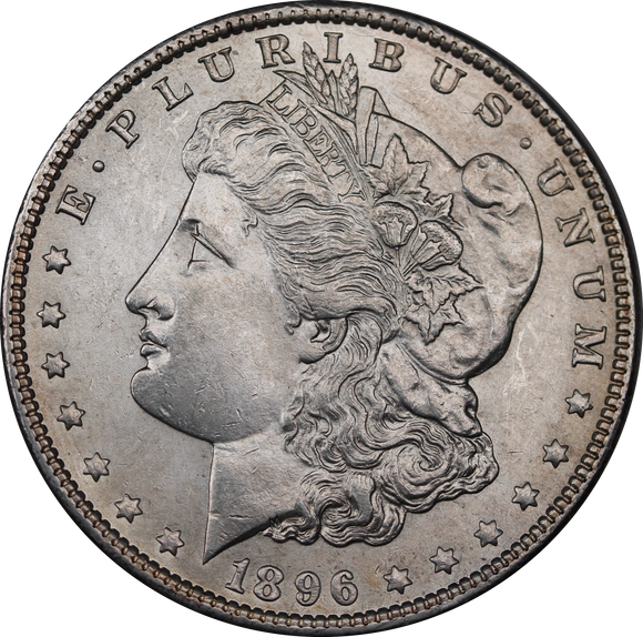 USA 1896 Morgan Silver Dollar aUNC