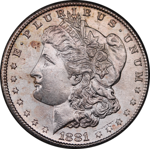 USA 1881 S Morgan Silver Dollar UNC