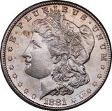 USA 1881 S Morgan Silver Dollar UNC