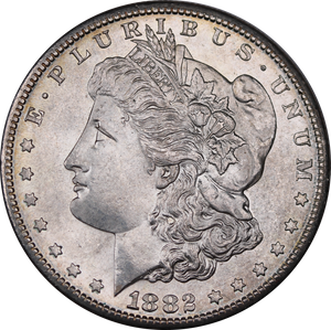 USA 1882 S Morgan Silver Dollar UNC