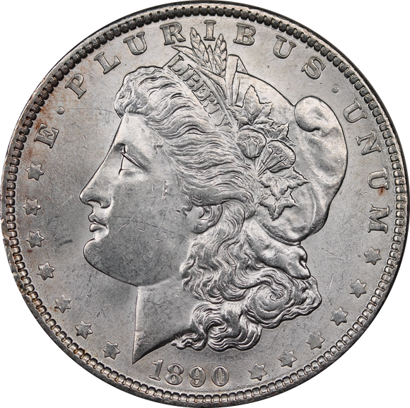 USA 1890 Morgan Silver Dollar UNC (Hairline Scratch)