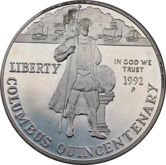 USA 1992 Columbus Quincentenary Silver Dollar