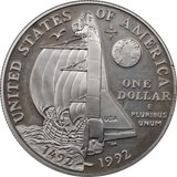 USA 1992 Columbus Quincentenary Silver Dollar